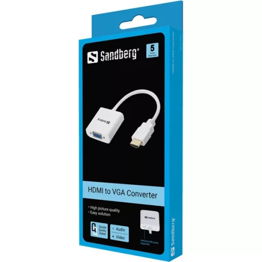 Sandberg Kábel Átalakító - HDMI to VGA Converter