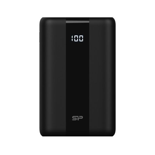 Silicon Power Akkubank - 30000mAh QX55 PowerBank Fekete (USB1- USB2: DC 5V/2.4A, USB3:Type-C :DC 12V/1.5A, Lightning)