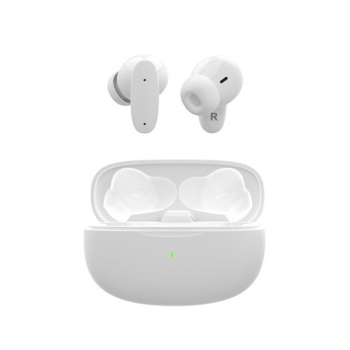 S-Link Fülhallgató Vezeték Nélküli - SL-TWS08 White (Bluetooth, ENC, Type-C, 4x HD mikrofon, 40 óra, fehér)