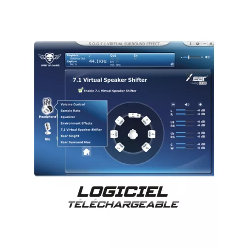 Spirit of Gamer Fejhallgató - H700 White (MultiPlatform, 7.1, mikrofon, hangerőszabályzó, nagy-párnás, fehér)