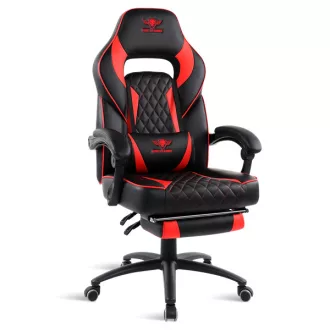   Spirit of Gamer szék - MUSTANG Red (állítható dőlés/magasság; kihajtható lábtartó; max.120kg-ig, piros)