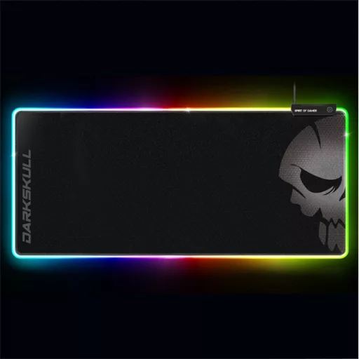 Spirit of Gamer Egérpad - Darkskull RGB Mouse Pad XXXL (RGB háttérvilágítás, USB Hub, 900 x 400 x 4mm; fekete)