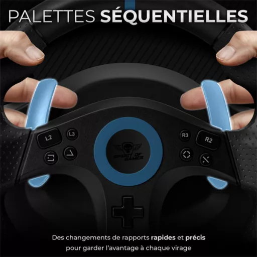 Spirit of Gamer Kormány - RACE WHEEL PRO 5 (kormány+pedálok, PC / PS4/5 / XBOX X/S/One kompatibilis, fekete)