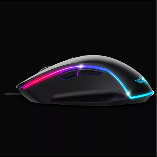 Spirit of Gamer Egér - PRO-M1 (Optikai, 8000DPI, 7 programozható gomb, harisnyázott kábel, fekete)