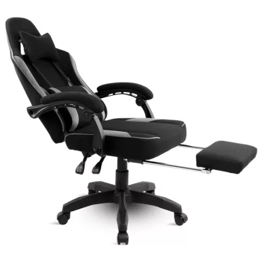 Spirit of Gamer szék - RAVEN (állítható dőlés/magasság; kihajtható lábtartó; max.120kg-ig, fekete)