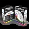 Spirit of Gamer Egér - S-PM4 RGB Arctic (Optikai, 12800DPI, 6 gomb, harisnyázott kábel, fehér)