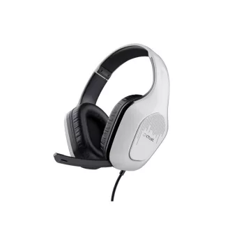   Trust Fejhallgató - GXT415 Zirox (multiplatform; nagy-párnás; mikrofon; hangerőszabályzó; 3.5mm jack; fehér)