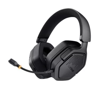   Trust Fejhallgató Vezeték nélküli - GXT493 Carus (Bluetooth + 2,4GHz; nagy-párnás; 3,5mm + USB-C; mikrofon; fekete)