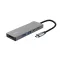 Trust Kábel Átalakító - Dalyx 5in1 Multiport USB-C (szürke, aluminium, USB-C apa / HDMI+Type-C+USB3.2 anya)