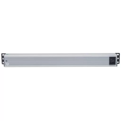 Manhattan elosztó - 19" 1U Rackmount elosztó, 8db C19 aljzat, 2m eltávolítható kábel, ki-be kapcsológomb