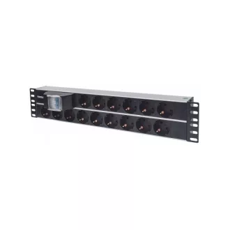   Manhattan elosztó - 19" 2U Rackmount elosztó, 15 aljzat,  3m,  PDU