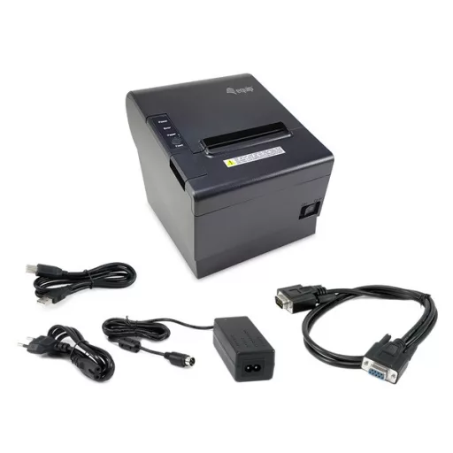 Equip Thermo blokknyomtató - 351003 (80mm, hőpapíros, auto-cutter, USB/Ethernet/Serial/pénztárfiók csatlakozó, fekete)