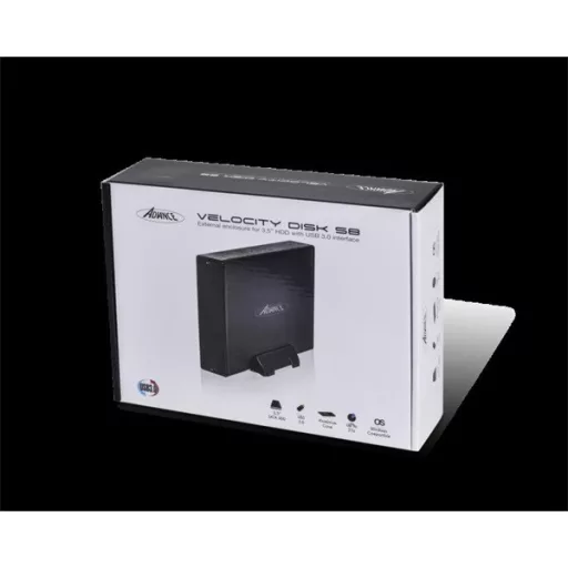 Advance Külső HDD Ház 3.5" - VELOCITY DISK S8 (USB-A3.0 to SATA, külső táp, fekete) – Tonerklinika Debrecen