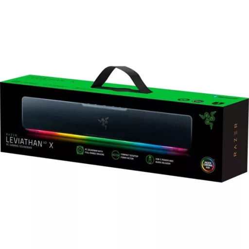 Razer Hangszóró - Leviathan V2 X (Bluetooth, 2.0, RGB, 120W,  fekete))