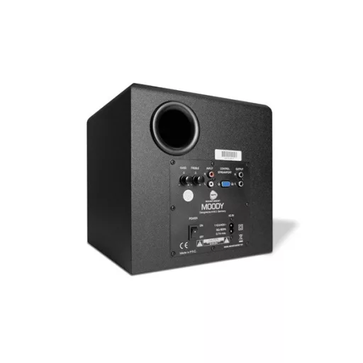 WaveMaster Hangszóró 2.1 - MOODY (65W RMS, Fa mélynyomó, 3,5mm jack, RCA, Fekete)