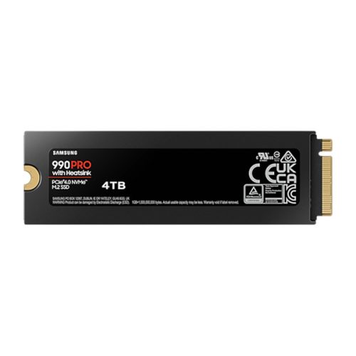 Samsung SSD 4TB - MZ-V9P4T0GW (990 PRO hűtőbordával, PCle 4.0x4, NVMe M.2, 4TB)