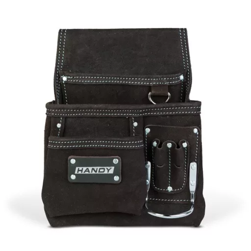 Handy bőr szerszámtartó táska - 10260A (derékövvel, Fekete)
