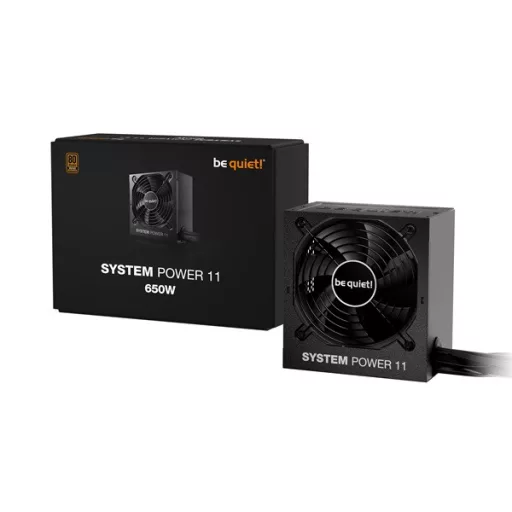 Be Quiet! Tápegység 650W - SYSTEM POWER 11 (80+ Bronze, ATX3.1, PCIe5.1, fekete)