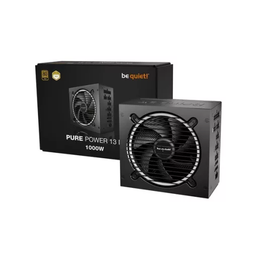 Be Quiet! Tápegység 1000W - PURE POWER 13 M (80+ Gold, ATX3.1, PCIe5.1, moduláris, fekete)
