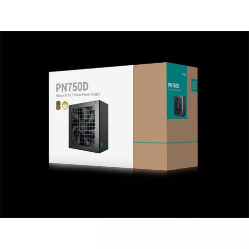 DeepCool Tápegység 750W - Gamerstorm PN750-D (80 Plus Gold, ATX3.1, PCI-E 5.1, Aktív PFC, 12cm)