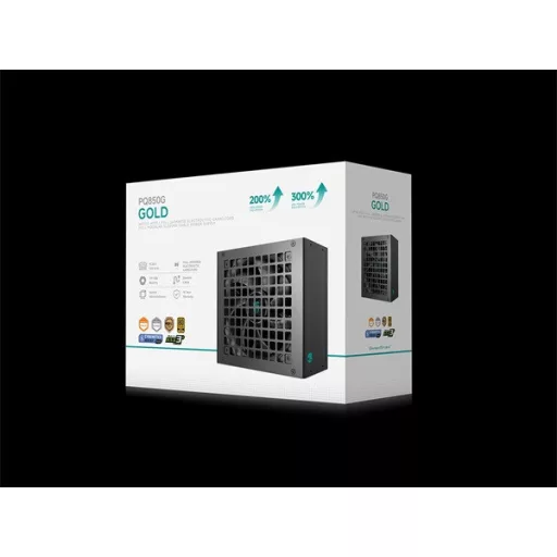 DeepCool Tápegység 850W - Gamerstorm PQ850G (80 Plus Gold, Moduláris, ATX 3.1, PCI-E 5.1, Aktív PFC, 12cm )