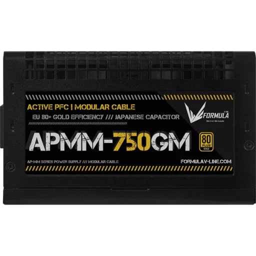 Formula Tápegység 750W - APMM-750GM (80 Plus Gold, ATX3.1/PCIe 5.1, Aktív PFC, 14cm, Full Moduláris)