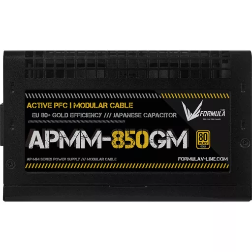 Formula Tápegység 850W - APMM-850GM (80 Plus Gold, ATX3.1/PCIe 5.1, Aktív PFC, 14cm, Full Moduláris)