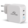 Advance telefon töltő adapter - POWERFLEX TURBO 100W (2xUSB-C, 100W, fehér)