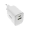APPROX Telefontöltő - USB Type-C, USB-A port, 35W gyorstöltő + 1m USB Type-C kábel, Fehér