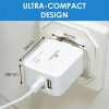 Bluestork Hálózati töltő - PW-NB-30-C-A/2 (USB-C, USB-A, 30W, fehér)