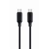 Gembird kábel - USB Type-C apa - USB Type-C apa 2.0 adat+töltőkábel 100W, Gyorstöltés, 1,5m, fekete)