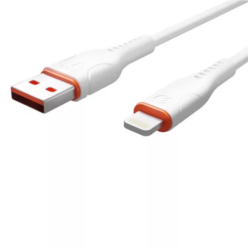 S-Link kábel - SL-X207E (2A, 12W, Gyorstöltés, Lightning, adat+töltőkábel, fehér)
