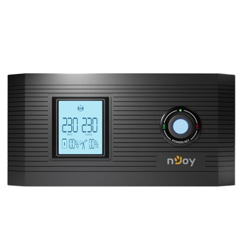 NJOY Inverter - Aira 1200 (2 Schuko, Szinusz hullám, Akku Támogatás: 40Ah-200Ah, AVR,  fekete)