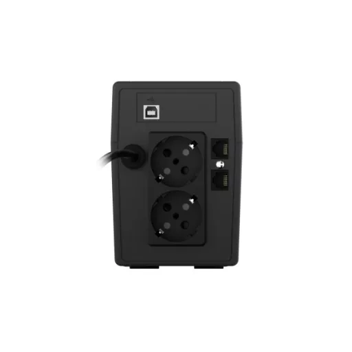 NJOY Szünetmentes  850VA - Cadu 850 (2 Schuko, line-interaktív, USB menedzsment, RJ11/45 vonalvédelem(1Gb/s), fekete)