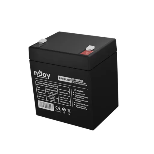NJOY Szünetmentes akkumulátor - GP05122F (12V/5Ah, T2/F2, zárt, gondozás mentes, AGM)