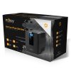 NJOY Szünetmentes 1500VA - Horus Plus 1500 (4 Schuko, line-interaktív, RJ45 védelem, USB, szoftver, LCD kijelző, fekete)