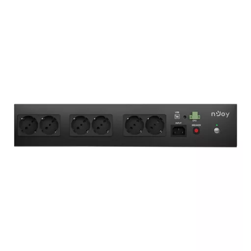 NJOY Szünetmentes 800VA - Theron 800 (8 Schuko, Off-line (VFD), USB menedzsment, 2U rack)
