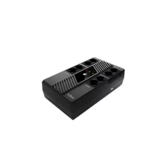   NJOY Szünetmentes 600VA - Token 600 (8 Schuko, line-interaktív, HID USB, túlfeszültség védett, fekete)