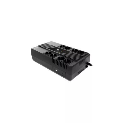 NJOY Szünetmentes 600VA - Token 600 (8 Schuko, line-interaktív, HID USB, túlfeszültség védett, fekete)