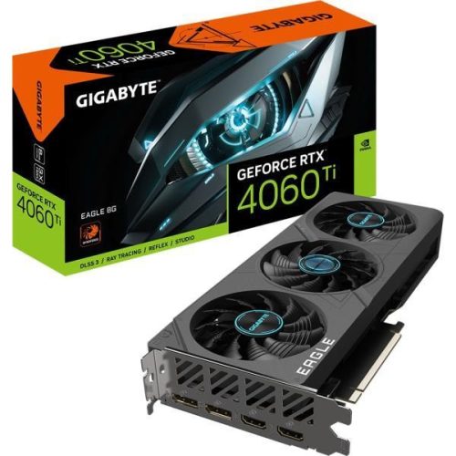 Gigabyte Videókártya - nVidia RTX 4060 Ti Eagle (8192MB, GDDR6, 128bit, 2535/18000Mhz, 2xHDMI, 2xDP)