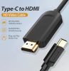 Vention USB-C -> HDMI 1.4 (fekete), 1,5m, kábel