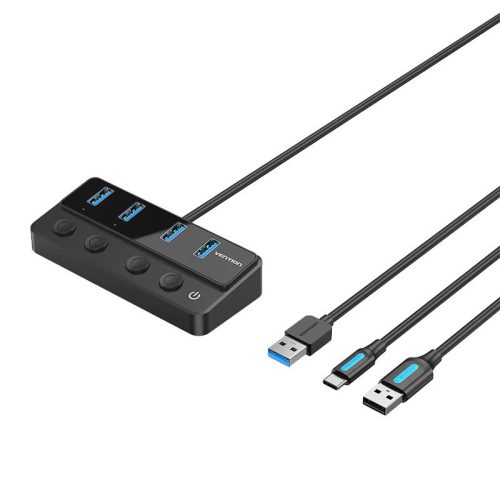 Vention USB 3.0 -> USB 3.0x4+USB-C, 1m, Hub