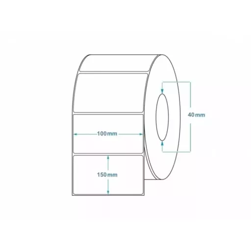 Tekercses PAPÍR címke 100x150mm 260 db/tekercs (sárga)