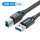 Vention USB-A 3.0 -> USB-B 3.0 (PVC, fekete) , 1,5m, Vention