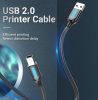 Vention USB-A 2.0/M -> USB-B/M, (PVC, fekete, nyomtatókábel, printerkábel), 5m, kábel