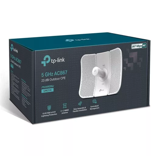 TP-LINK CPE CPE710  5GHz 867Mbps 23dBi Outdoor CPE
