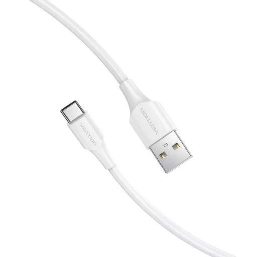 Vention USB-A 2.0/M -> USB-C/M, fehér, 2m, kábel