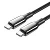 Vention USB-C/M -> USB-C/M, 1,2m, (5A,fekete), kábel