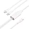 Vention USB-C 2.0/M -> 2*USB-C/M,  (5A,szilikon,fehér), 1,5m, kábel