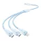 Vention USB-A 2.0/M -> USB-C/Lightning/Micro USB-B, 1,5m,(blue,3A,3in1), kábel